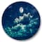 Designart - Full Moon In Cloudy Night Sky II - Nautical & Coastal Metal Circle Wall Art